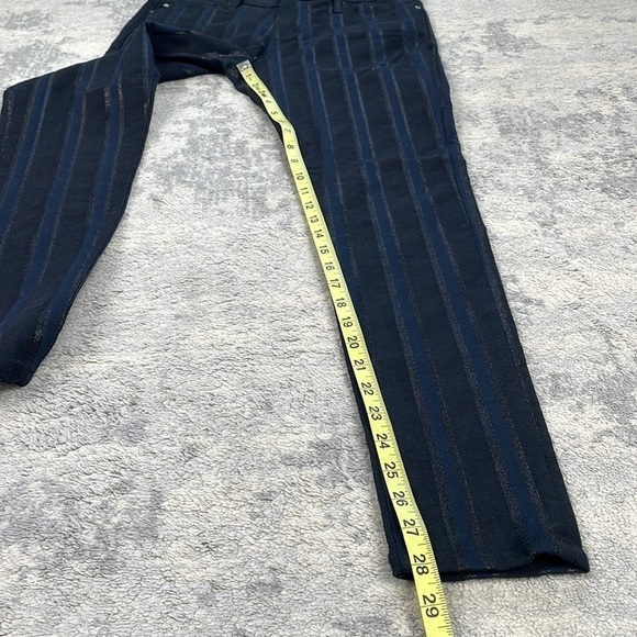 NWT AG Adriano Goldschmied Farrah Skinny Ankle Metallic Stripe Jeans HR 28 - Picture 14 of 15